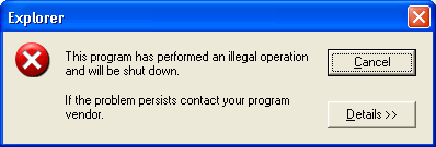 该程序执行了非法操作